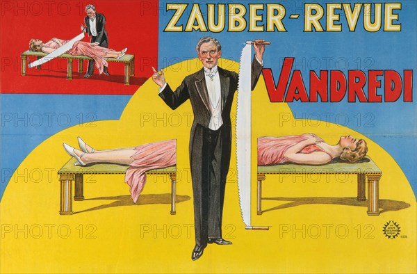 Vandredi Magic Revue (Poster), 1923. Artist: Anonymous