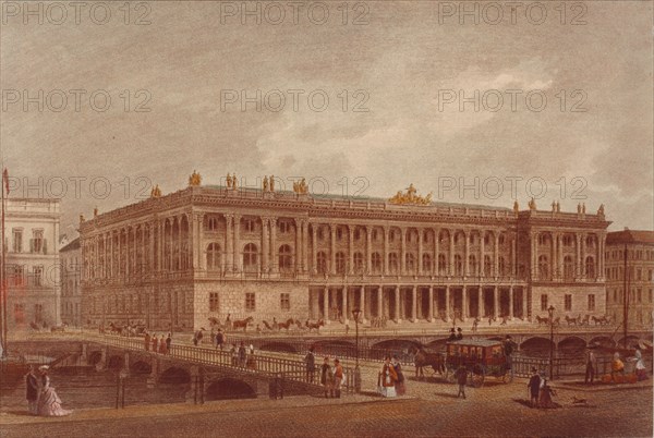 The Berlin Stock Exchange at the Burgstrasse, End 1860s-Early 1870s. Artist: Anonymous