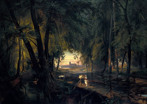 Forest path near Spandau, 1835. Artist: Blechen, Carl (1798-1840)