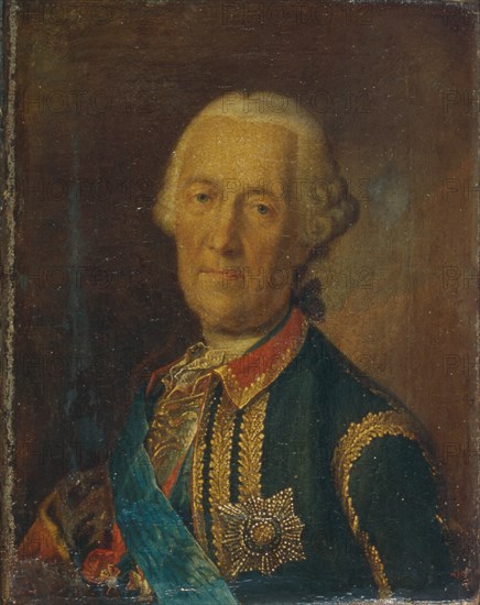 Portrait of the field marshal and politician Count Burkhard Christoph von Munnich (1683-1767), 1764. Artist: Buchholz, Heinrich (1735-1780)