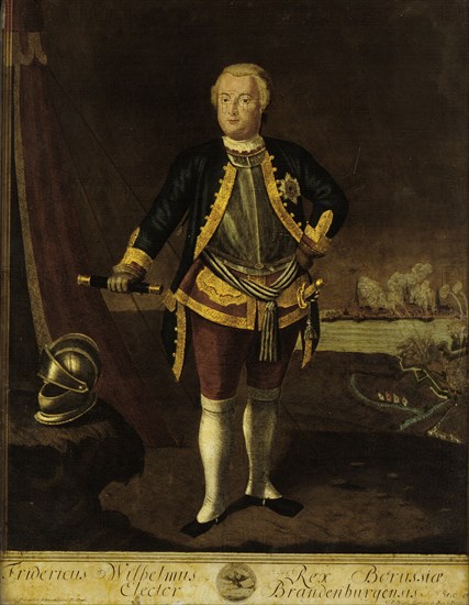 Frederick I of Prussia (Fridericus Wilhelmus Rex Borussiae Elector Brandenburgensis). Artist: Busch, Georg Paul (?-1756)