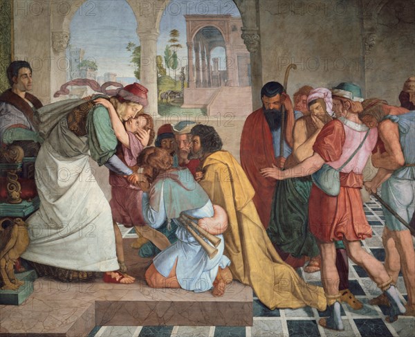 Joseph Reveals Himself to His Brothers, 1817. Artist: Cornelius, Peter, von (1784-1867)