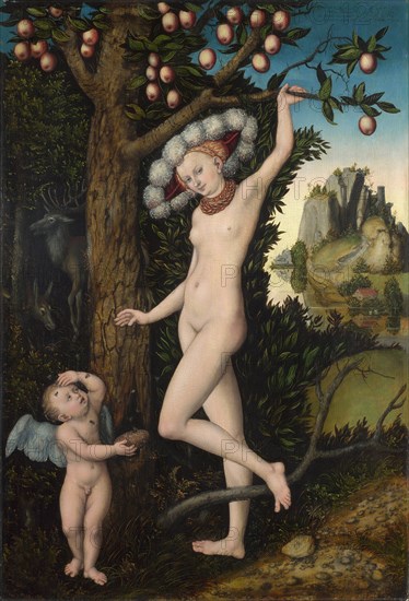 Cupid complaining to Venus, c. 1525. Artist: Cranach, Lucas, the Elder (1472-1553)