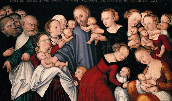 Christ Blessing the Children, c.1540. Artist: Cranach, Lucas, the Elder (1472-1553)