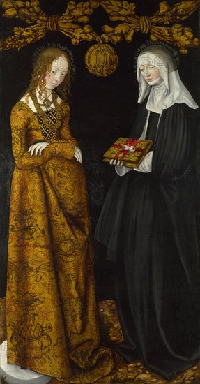 Saints Christina and Ottilia, 1506. Artist: Cranach, Lucas, the Elder (1472-1553)