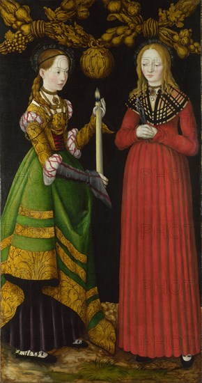 Saints Genevieve and Apollonia, 1506. Artist: Cranach, Lucas, the Elder (1472-1553)