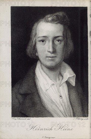 Portrait of the poet Heinrich Heine (1797-1856), 1850. Artist: Felsing, Jacob (1802-1883)