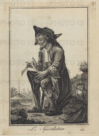 Le Speculateur (The Speculator), 1784. Artist: Goez, Joseph Franz, von (1754-1815)