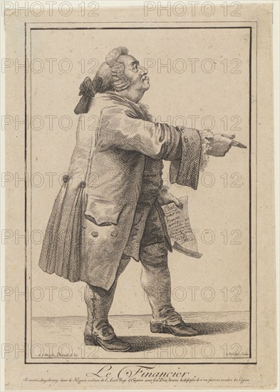 Le Financier (The Financier), 1784. Artist: Goez, Joseph Franz, von (1754-1815)