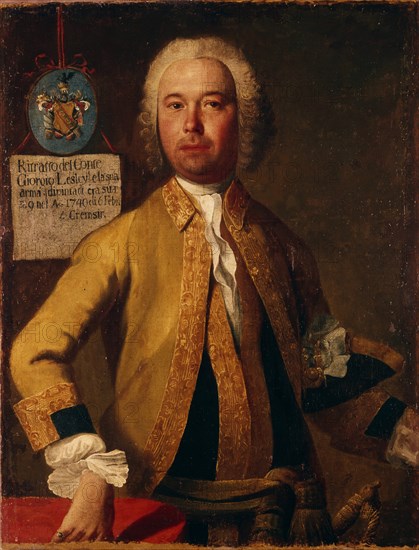 Portrait of General Count George Lesley (1720-1772), 1749. Artist: Grooth, Georg-Christoph (1716-1749)