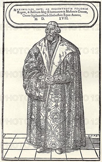 Portrait of Baron Sigmund von Herberstein, Ambassador in Poland and Russia, 1559. Artist: Hübschmann, Donat (vor 1540-1583)