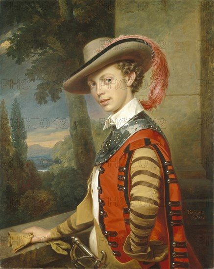 Portrait of Prince Nikolai Saltykov in Fancy Dress, 1850. Artist: Krüger, Franz (1797-1857)