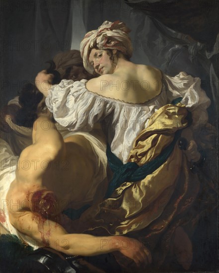 Judith in the Tent of Holofernes, c. 1622. Artist: Liss, Johann (1597-1631)