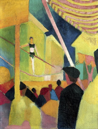 Tightrope walker, c. 1913. Artist: Macke, August (1887-1914)