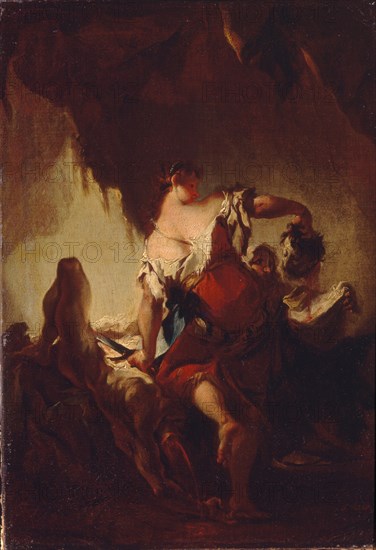 Judith with the Head of Holofernes. Artist: Maulbertsch, Franz Anton (1724-1796)