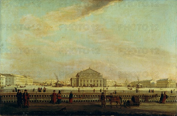 The St. Petersburg Imperial Bolshoi Kamenny Theatre. Artist: Mayr, Johann Georg, von (1760-1816)