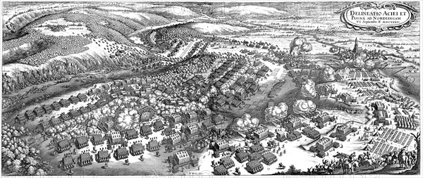 The Battle of Nördlingen on 6 September 1634, 1670. Artist: Merian, Matthäus, the Elder (1593-1650)