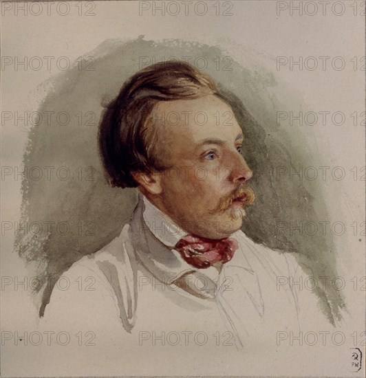 Portrait of the painter Alexander von Kotzebue (1815-1889), 1840s. Artist: Reutern, Gerhard Wilhelm, von (1794-1865)