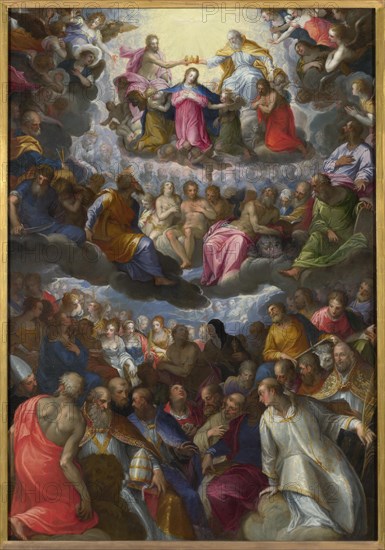 The Coronation of the Virgin, c. 1598. Artist: Rottenhammer, Johann (Hans), the Elder (1564-1625)