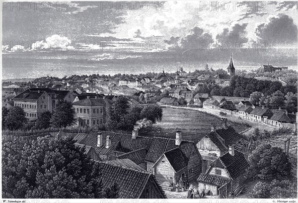 View of Dorpat, c. 1850. Artist: Stavenhagen, Wilhelm Siegfried (1814-1881)