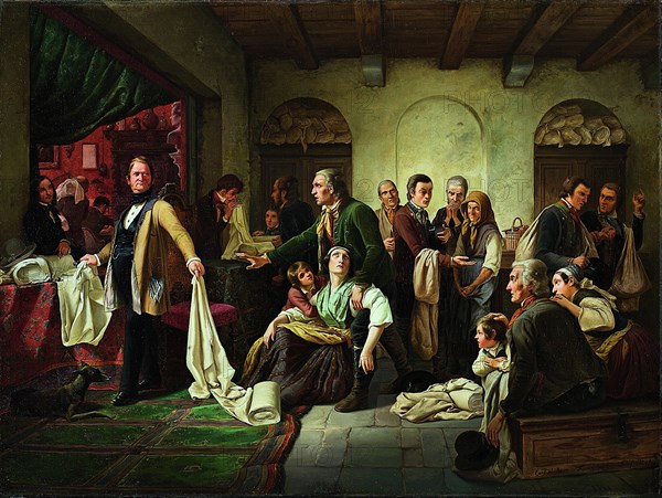 The Silesian Weavers, 1844. Artist: Huebner, Carl Wilhelm (1814-1879)