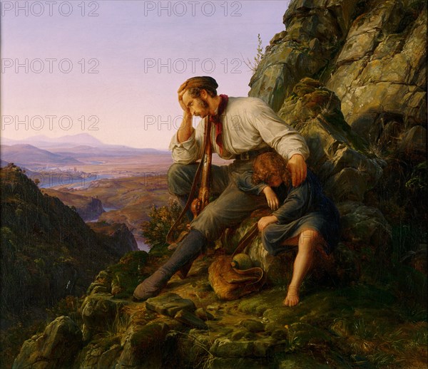 The Robber and His Child, 1832. Artist: Lessing, Carl Friedrich (1808-1880)