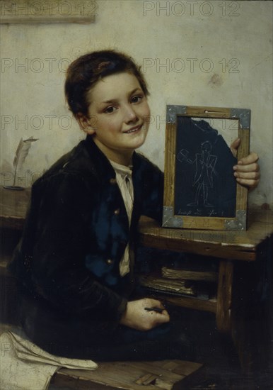 Schoolboy, 1880. Artist: Thöne, Franz (1851-1906)