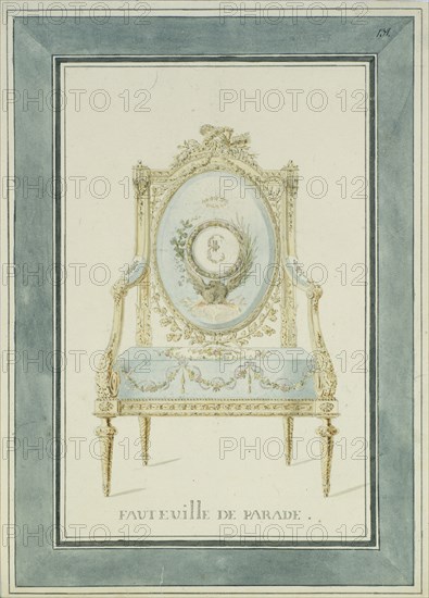 Throne Design for the Catherine Palace in Tsarskoye Selo, 1780s. Artist: Cameron, Charles (ca. 1730/40-1812)