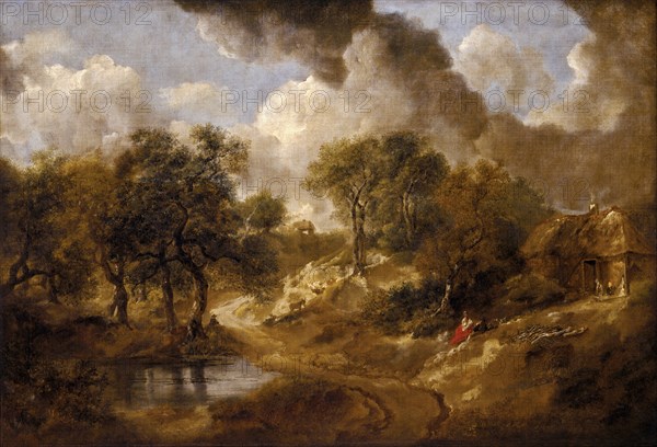 Landscape in Suffolk, ca 1748. Artist: Gainsborough, Thomas (1727-1788)