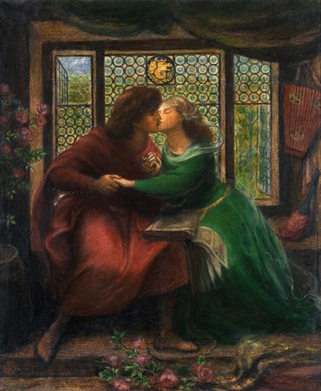 Paolo and Francesca da Rimini, 1867. Artist: Rossetti, Dante Gabriel (1828-1882)