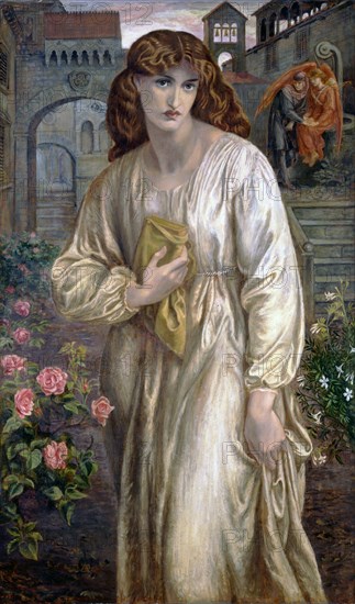 Salutation of Beatrice, 1880-1882. Artist: Rossetti, Dante Gabriel (1828-1882)