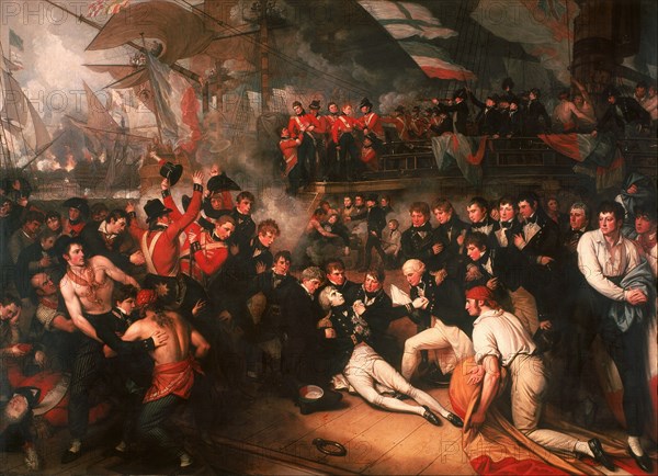 The Death of Nelson, 1806. Artist: West, Benjamin (1738-1820)