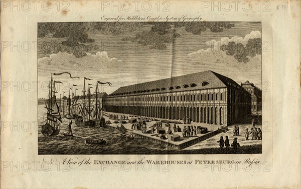 Stock exchange in Saint Petersburg, 1778. Artist: Anonymous