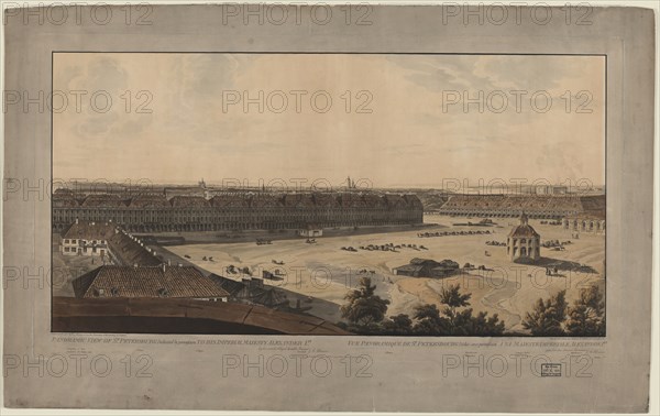 Panoramic view of Saint Petersburg, Between 1805 and 1807. Artist: Atkinson, John Augustus (1775-1831)