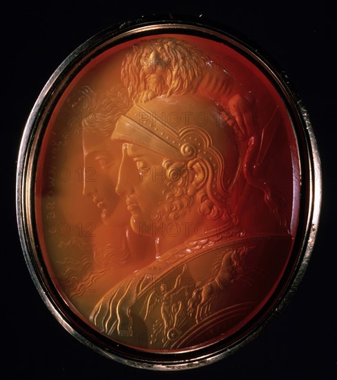 Cameo with Mars and Bellona, ca 1784. Artist: Brown, Charles (1749-1795)