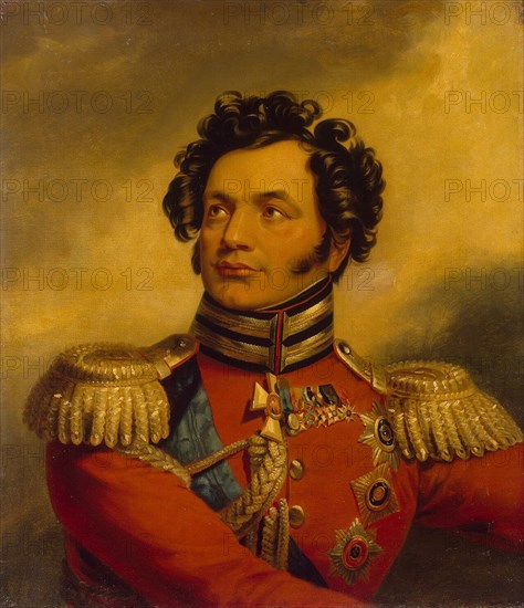 Portrait of the General Fyodor Petrovich Uvarov (1773-1824), before 1825. Artist: Dawe, George (1781-1829)