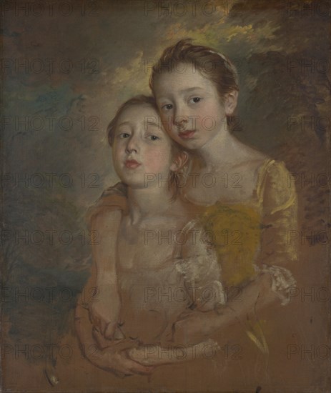 The Painter's Daughters with a Cat, ca 1760. Artist: Gainsborough, Thomas (1727-1788)