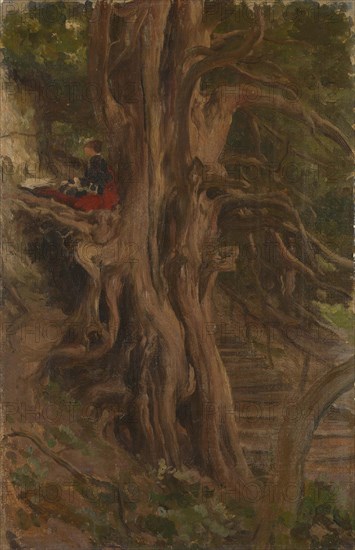 Trees at Cliveden. Artist: Leighton, Frederic, 1st Baron Leighton (1830-1896)