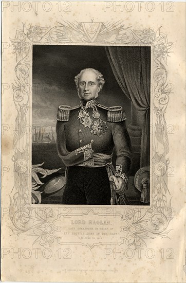 Portrait of Lord Raglan, 1856. Artist: Pound, Daniel J. (1810-1861?)
