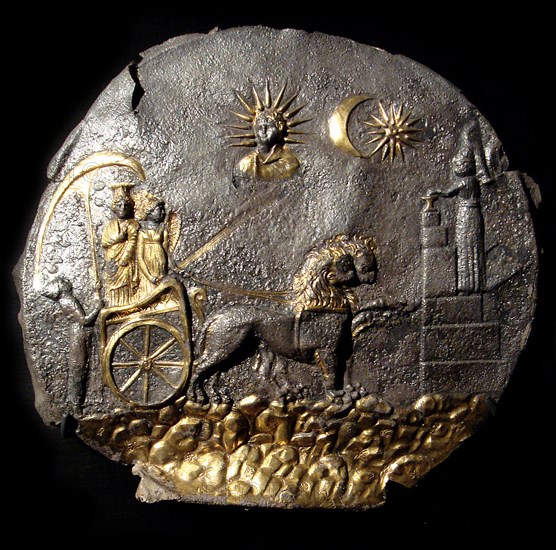 A round medallion plate describing Cybele, 2th century BC. Artist: Anonymous master