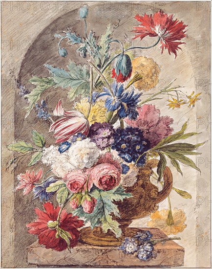 Flower Still Life, ca 1734. Artist: Huysum, Jan, van (1682-1749)