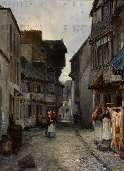 A street in Landerneau, 1851. Artist: Jongkind, Johan Barthold (1819-1891)