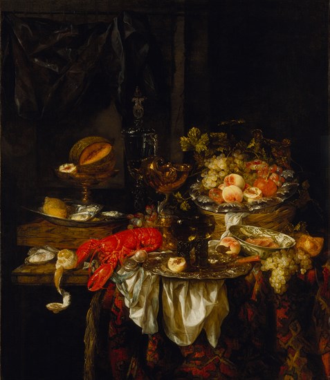 Banquet Still Life, 1667. Artist: Beijeren, Abraham Hendricksz, van (1620/21-1690)