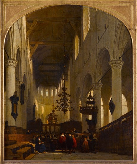 The Pieterskerk in Leiden, 1868. Artist: Bosboom, Johannes (1817-1891)