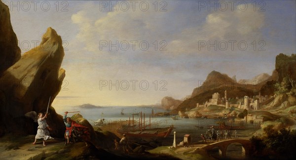 Coastal Landscape with Balaam and the Ass, 1634. Artist: Breenbergh, Bartholomeus (1598-1657)