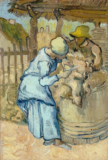 The sheep-shearer (after Millet), 1889. Artist: Gogh, Vincent, van (1853-1890)