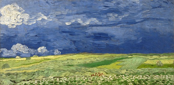 Wheatfield under thunderclouds, 1890. Artist: Gogh, Vincent, van (1853-1890)