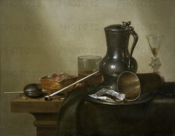 Tobacco Still Life, 1637. Artist: Heda, Willem Claesz (1594-1680)