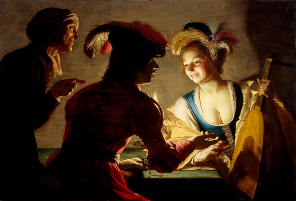 The procuress, 1625. Artist: Honthorst, Gerrit, van (1590-1656)