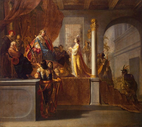 Queen of Sheba before Solomon, 1640s. Artist: Knüpfer, Nicolaes (1609-1655)